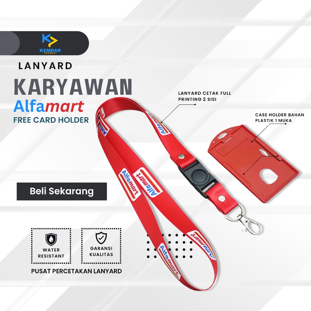 

Tali Lanyard Karyawan Alfamart | Free Card Holder