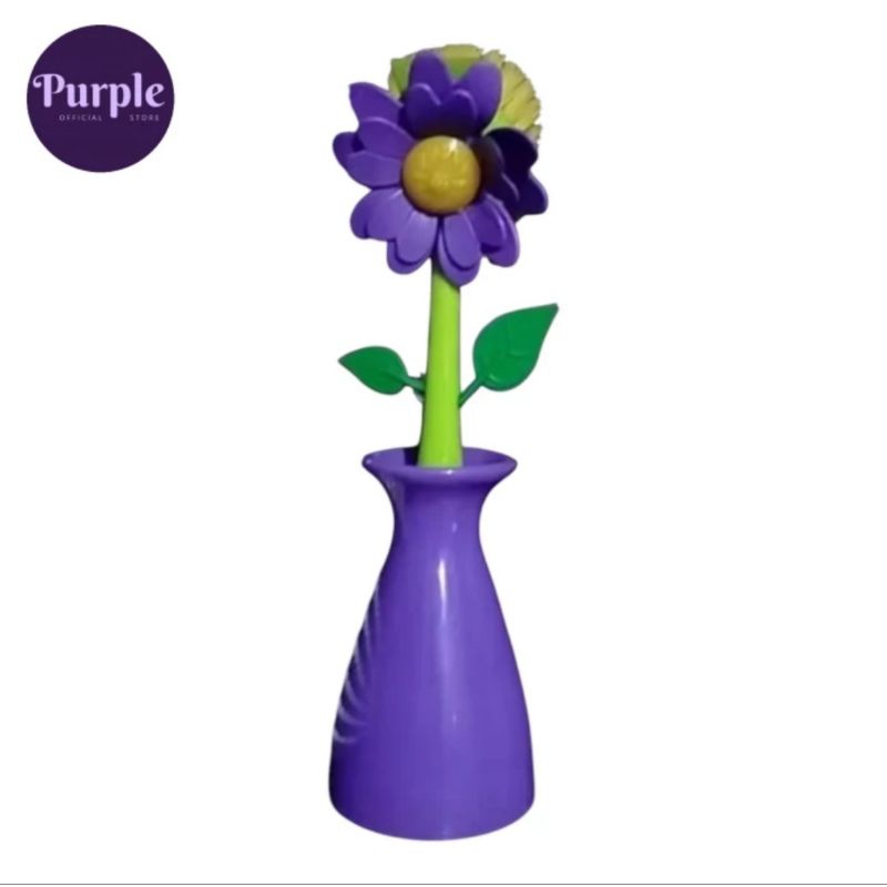 Sikat Bunga Matahari Ungu / Sikat Cuci Piring Serbaguna - Ungu