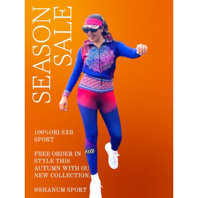 SETELAN BAJU OLAHRAGA PRIA WANITA SENAM AEROBIK SXB SPORT JACKET LEGGING