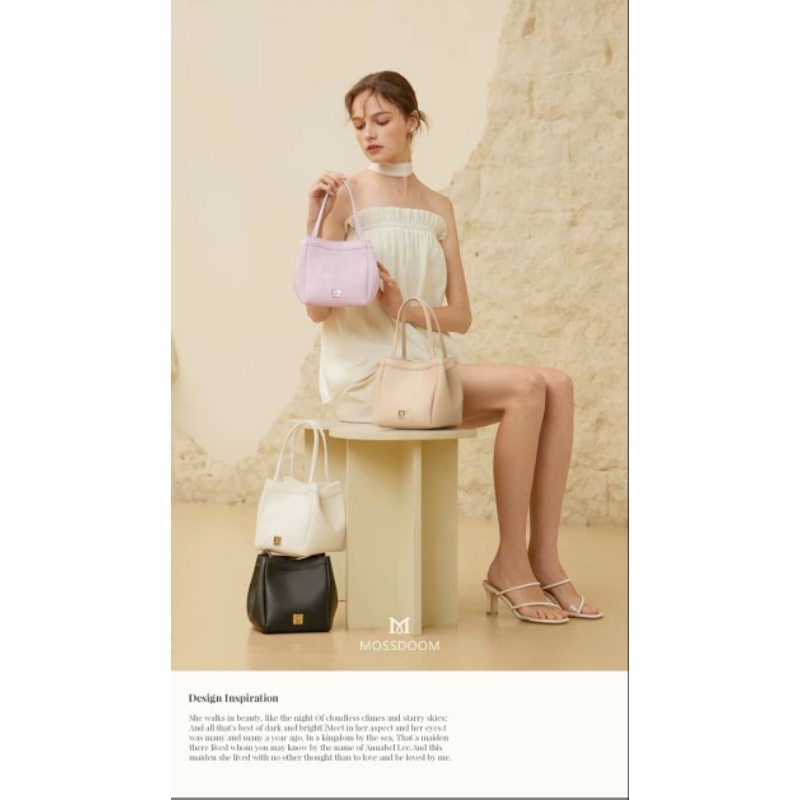 Tas Mossdoom Levia Bag Handbag Warna Apricot