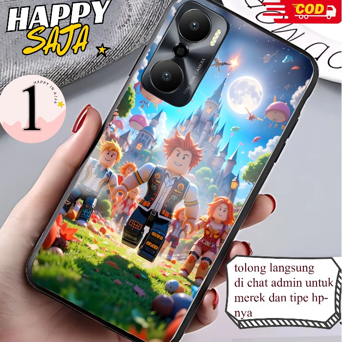 137. CASING GLOSSY PREMIUM Motif HARDCASE Aesthetic HD Desain [Roblox] Animasi Game FOR INFINIX HOT 