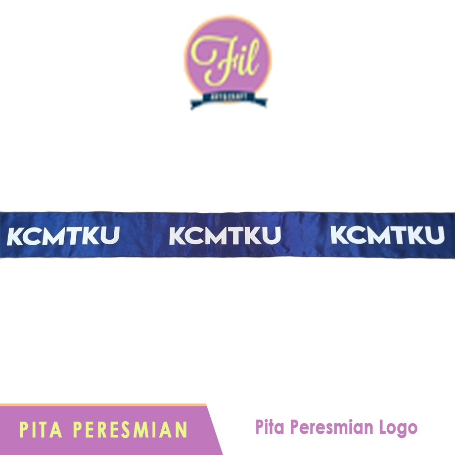 

Pita Peresmian / Pita Logo / Gunting Pita / Grand Opening / Pita Satin Kain Biru