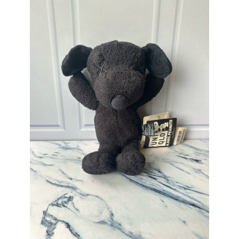 Snoopy Black Kaws Super Rare Doll Uniqlo Official Merchandise Peanuts Sekiguchi Japan
