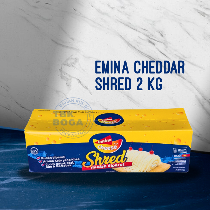 

( Baru ) Emina Cheddar ( 2 kg ) Keju Mudah Parut Shred Cheese Chedar