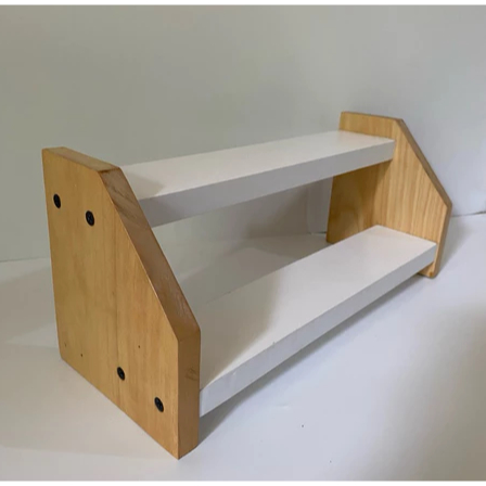 Rak Bumbu Dapur Mini 2 Susun Rak Dapur Toples Bumbu Rak Kosmetik Kayu 2 Tingkat