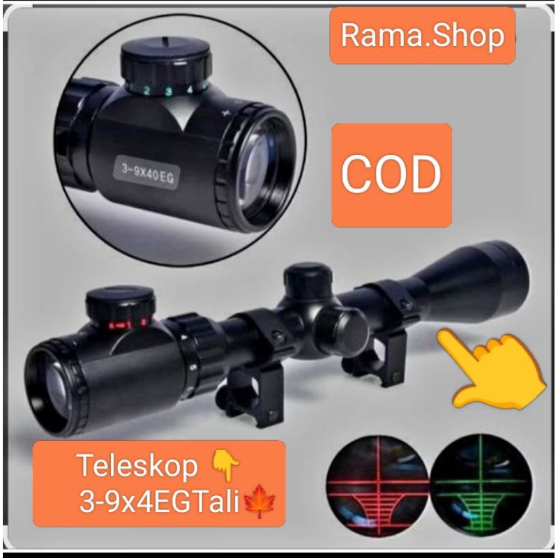PROMO RAMASHOP TERLENGKAP- Teleskop BU 3-7x28 Teropong Senapan Angin Tahan Getaran Bisa COD Seluruh 