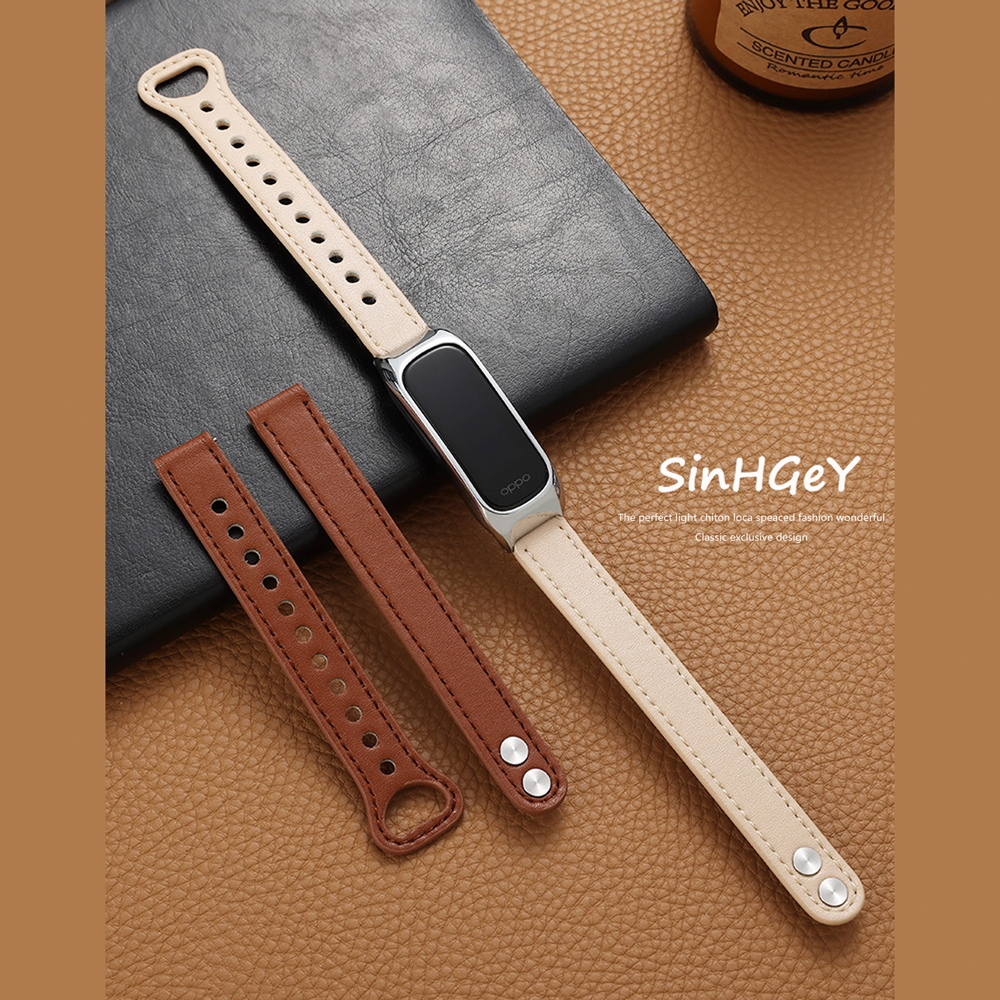 tali jam tangan OPPO Band Strap Kulit Sapi Kulit Gelang Pengganti OPPO Band 1