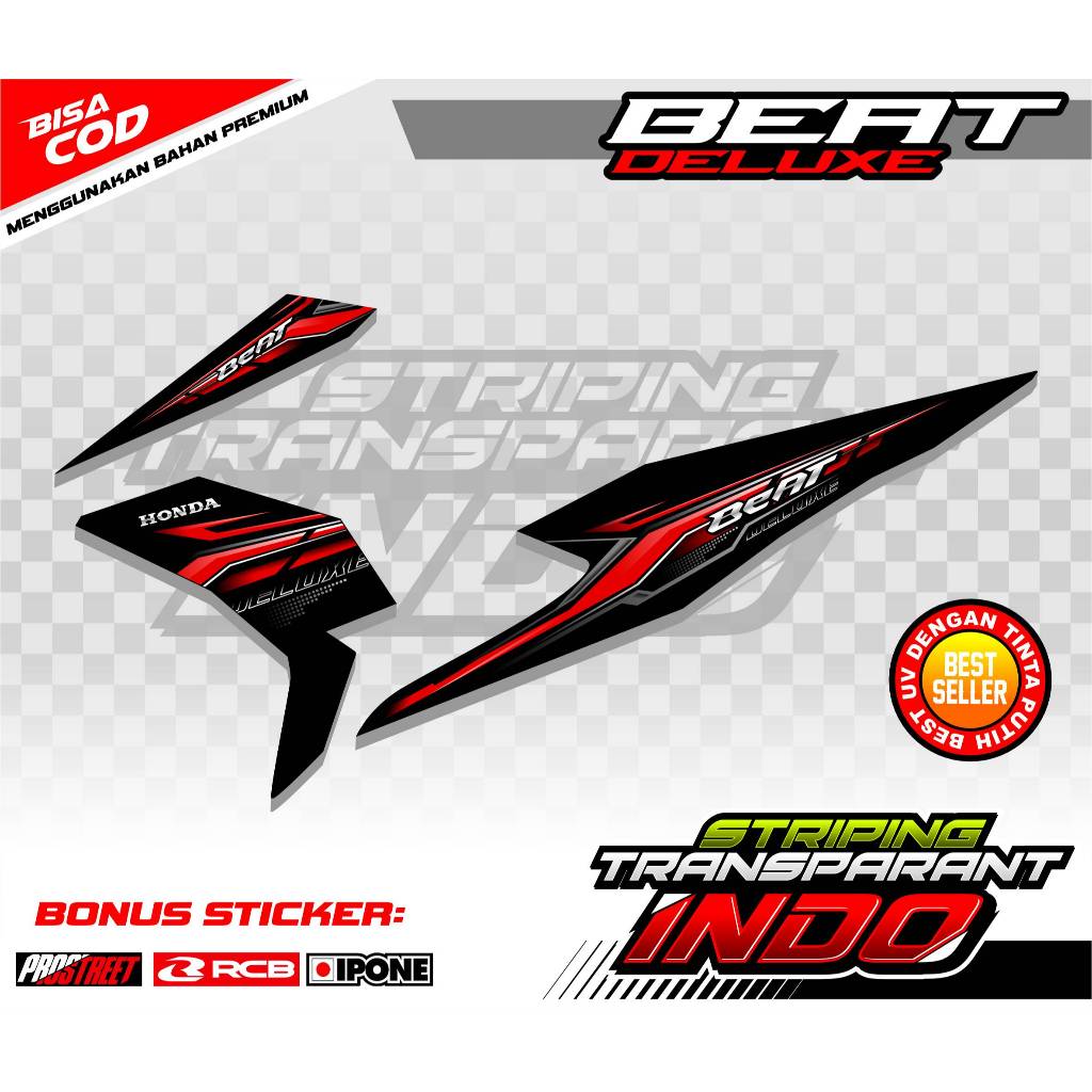 STRIPING VARIASI MOTOR BEAT DELUXE / STICKER LIST MOTOR HONDA BEAT DELUXE