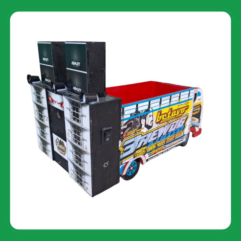 miniatur truk horeg brewog audio - miniatur truk sound bluetooth