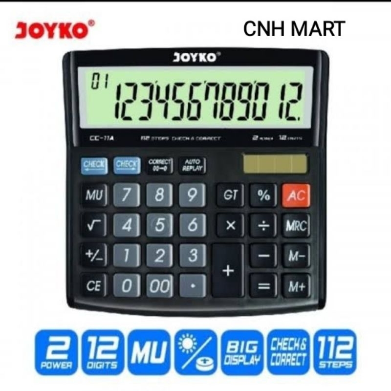 

Calculator JOYKO CC - 11 A 12 Digitit - Kalkulator Joyko CC Murah