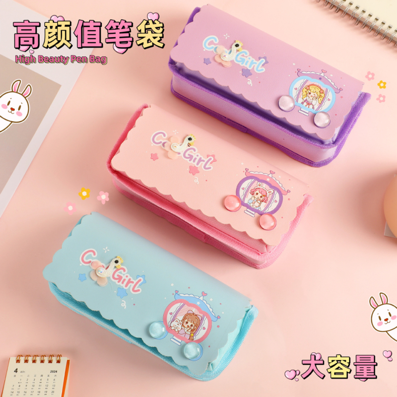 

Tempat Pensil Tas alat tulis baru yang lucu dan berkapasitas besar, tempat pensil bernilai tinggi untuk siswa sekolah dasar, tas pensil multifungsi fashion kartun grosir