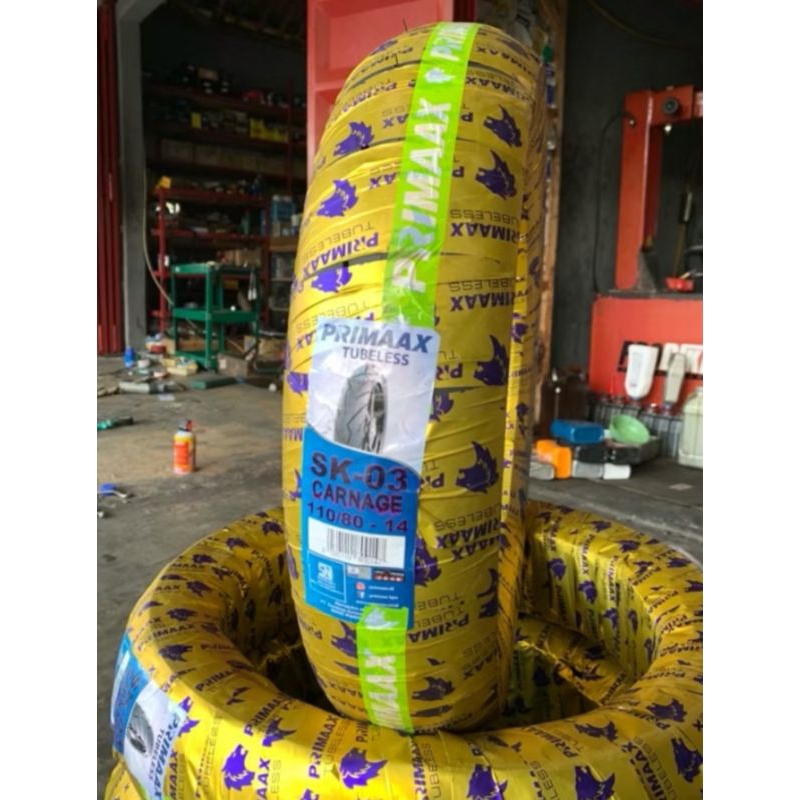 BAN PRIMAX SK03 110/80-14 TUBLES/BAN DEPAN NEW AEROX/BAN LUAR DEPAN ADV150/BAN SNI DEPAN AEROX/BAN D