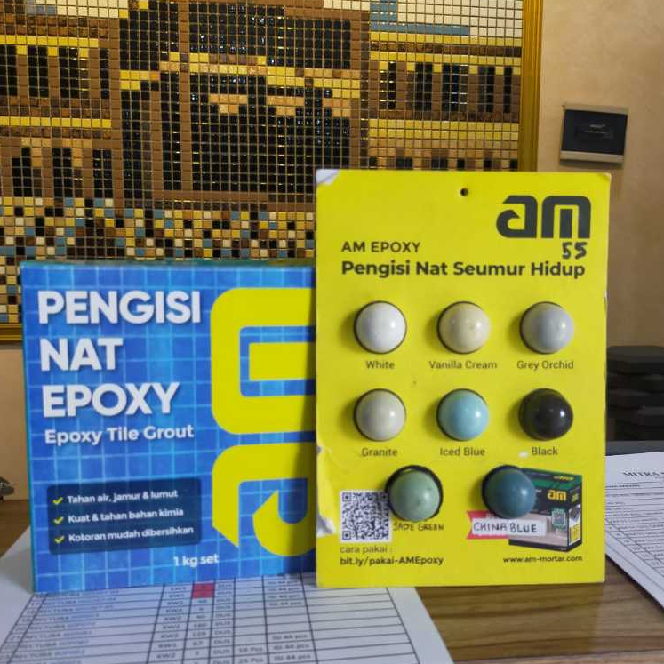 Semen Pengisi Nat Keramik Nat Epoxy 1Kg – Nat Keramik / Tile Grout AM 55  Anti Jamur, Kedap Air, Tah