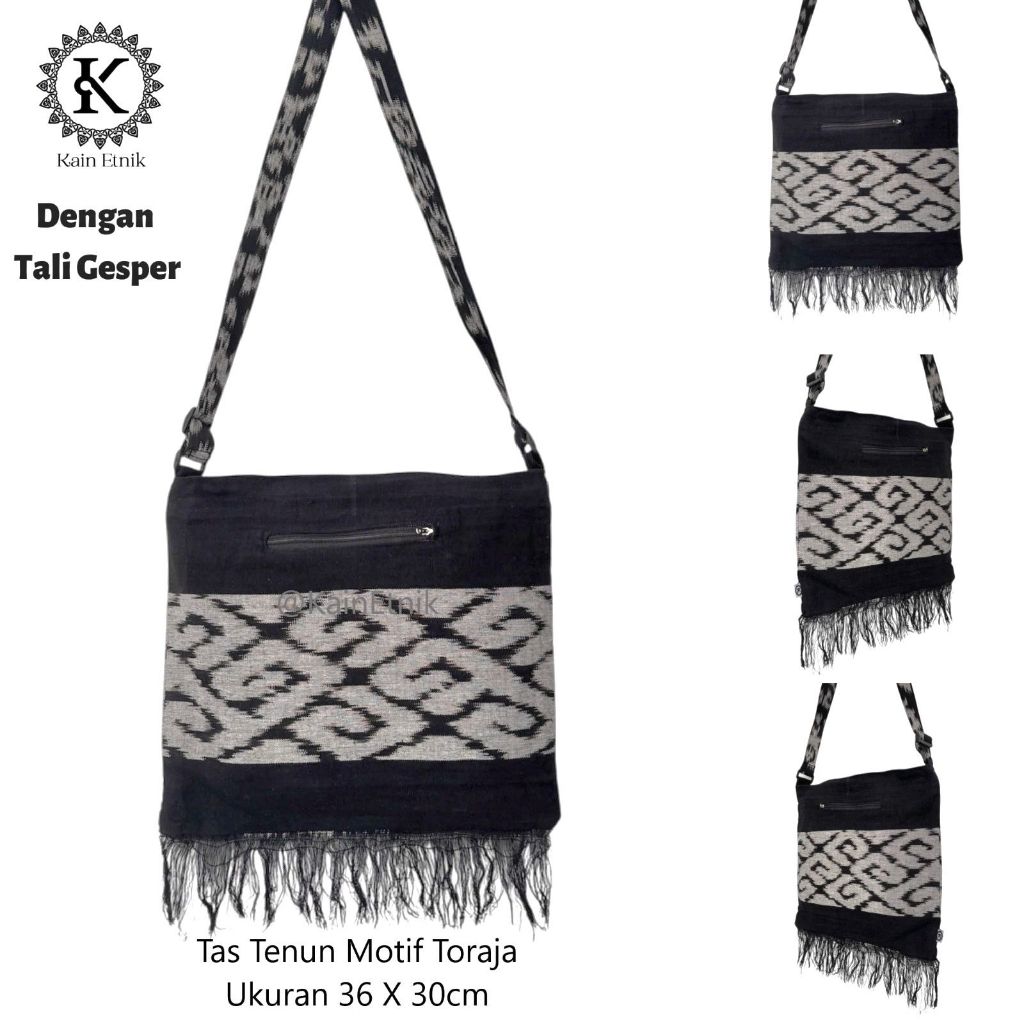 Tas Selempang Tenun Besar -/ Tas Tenun Besar -  Kain Etnik