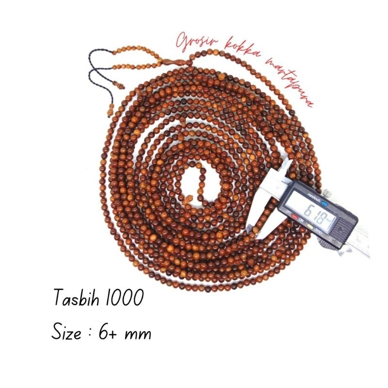 Tasbih Kaukah isi 1000 butir kepala prada