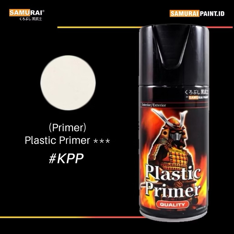 Samurai Paint Primer coat #KPP Plastic Primer | PP PRIMER ( isi 300 Ml & Warna bening / transparan )