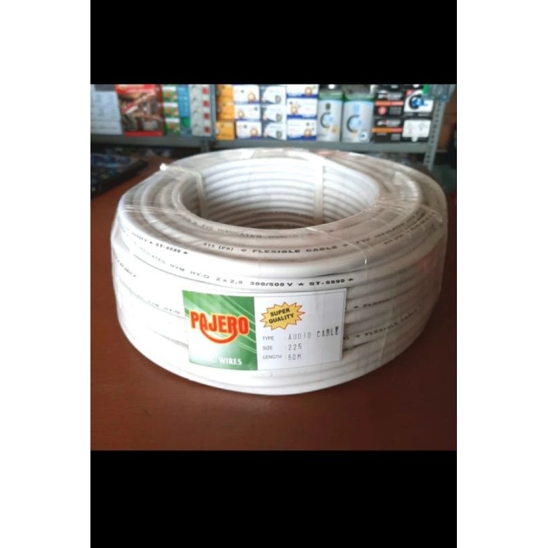 Kabel Pajero Serabut 2x2.5 50 Meter Putih