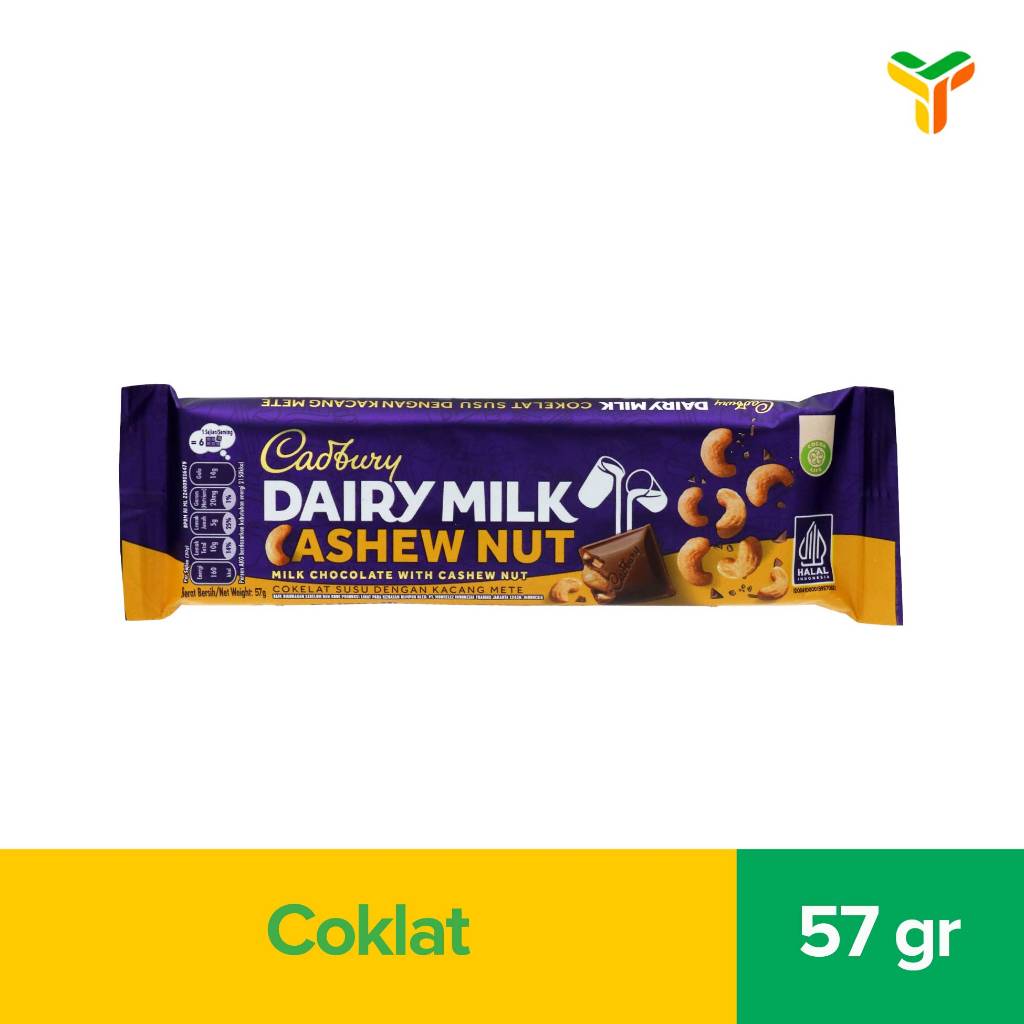 

Cadbury Cashew Nut 57Gram Cokelat Makanan Ringan
