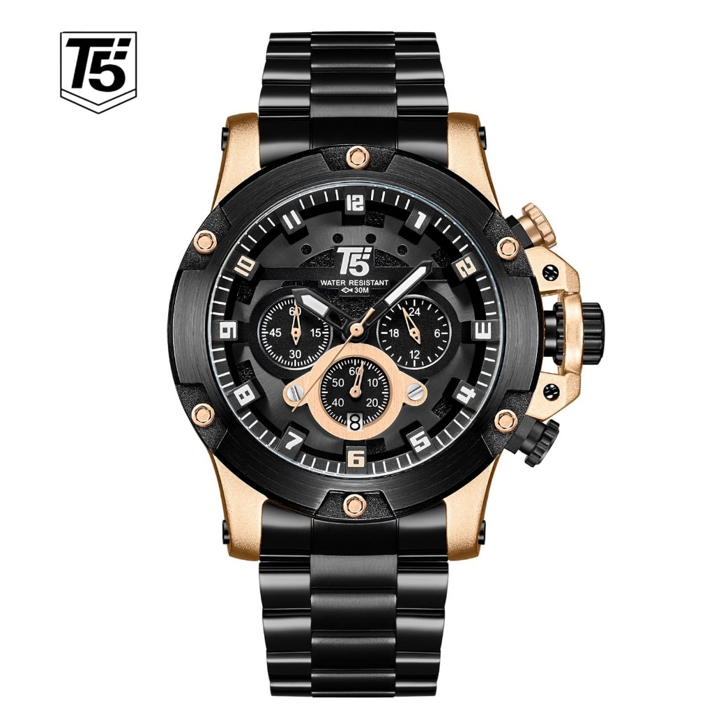 Jam Tangan Juragan Parlente Original T5 H3760 / 3760 Stainless Steel Krono Aktif