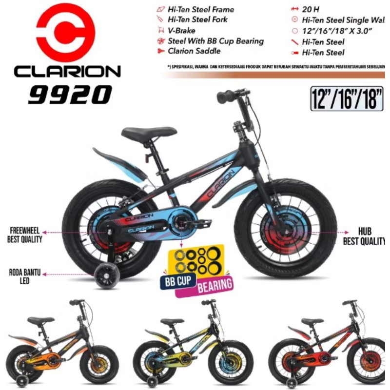 Sepeda Bmx 12 16 18 Clarion 9920