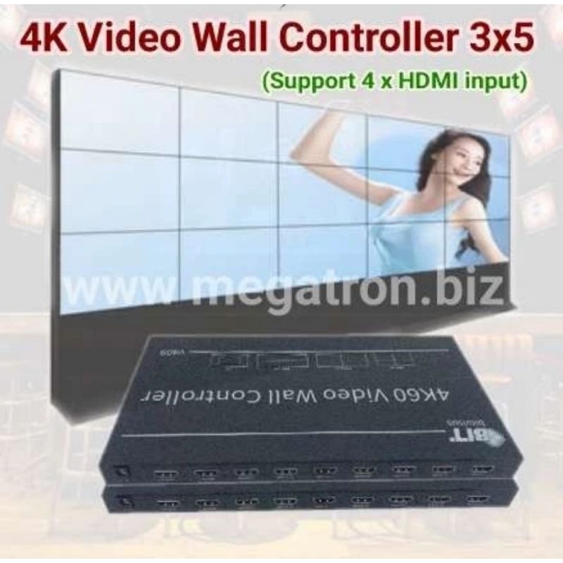Paket 3x5 Video Wall Controller (4 x HDMI input) - Support 4K 60Hz