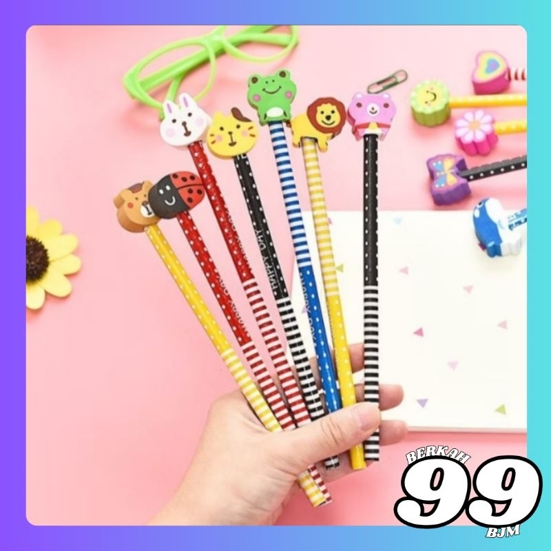 

Pensil Penghapus Karakter Kartun Lucu Motif Unik