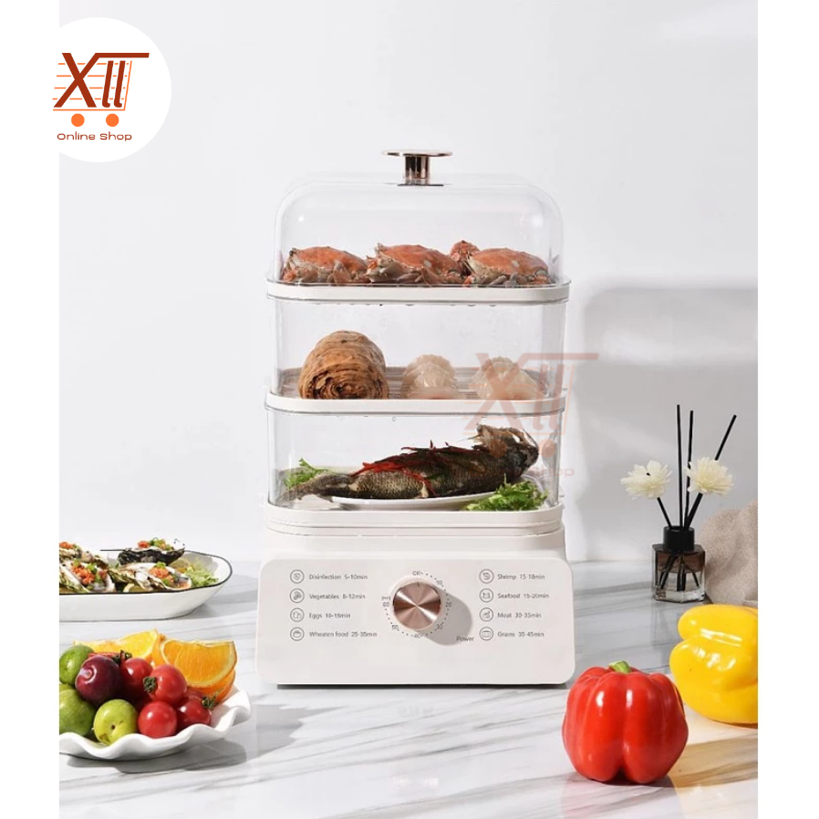 IDEALIFE FS~1201 ELECTRIC FOOD STEAMER 3 LAYERS Pengukus Makanan Listrik Serbaguna