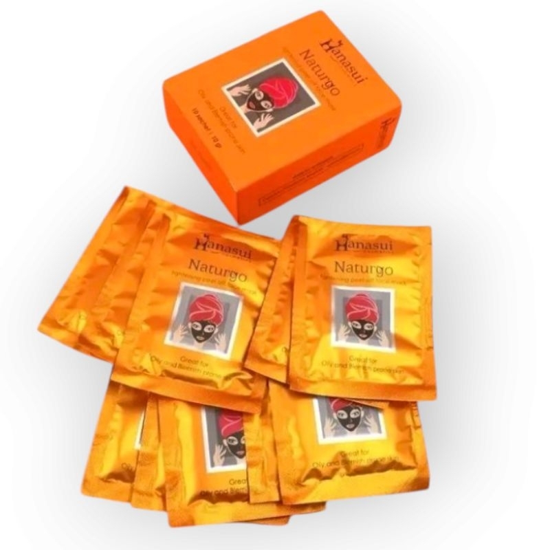 Masker Hanasui Naturgo {1 Box Isi 10 Pcs} Box Oren