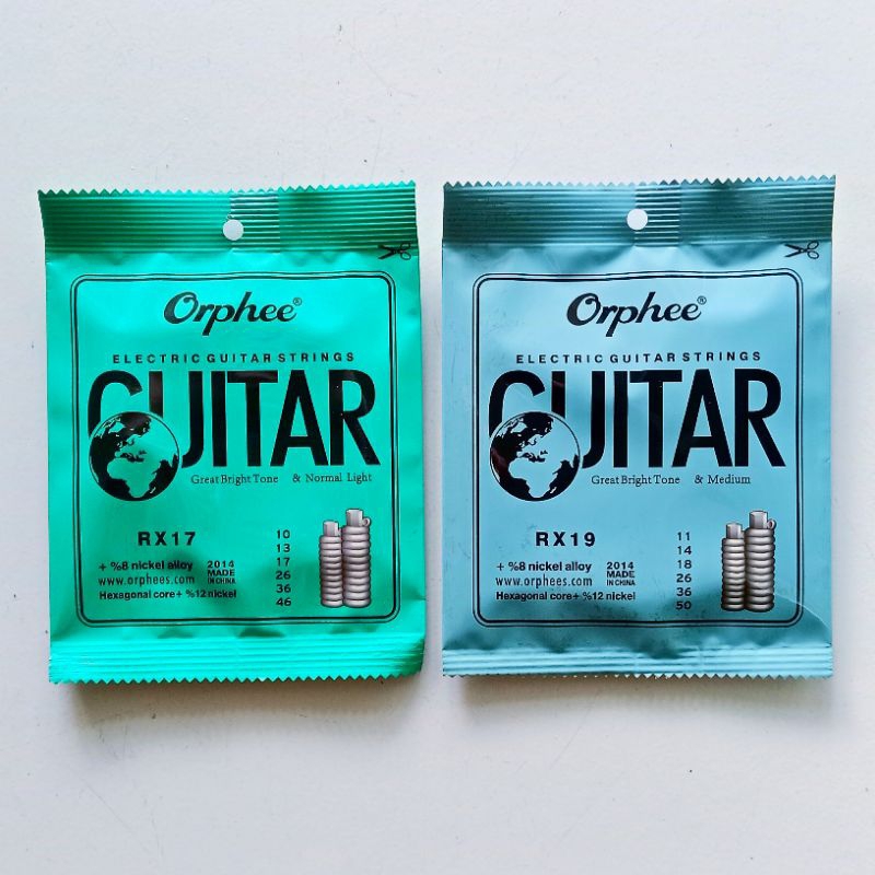 string senar gitar elektrik orphee RX-17 RX-19 ukuran 010 011  bisa utk squier fender GNL ibanez cor