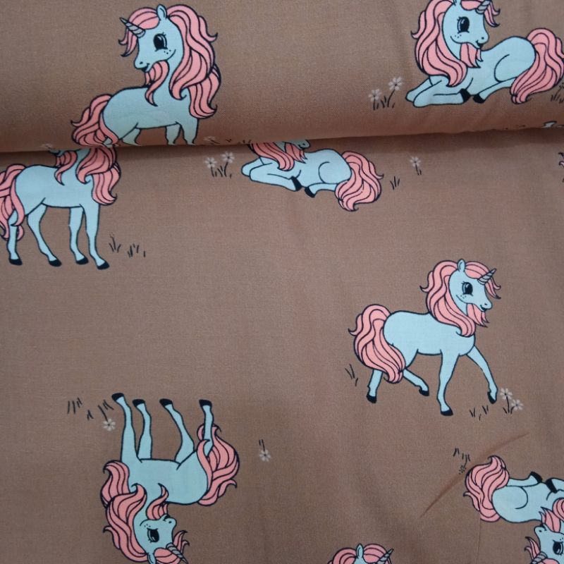 KAIN KATUN RAYON VISCOUS PREMIUM IMPOR MOTIF KUDA PONI