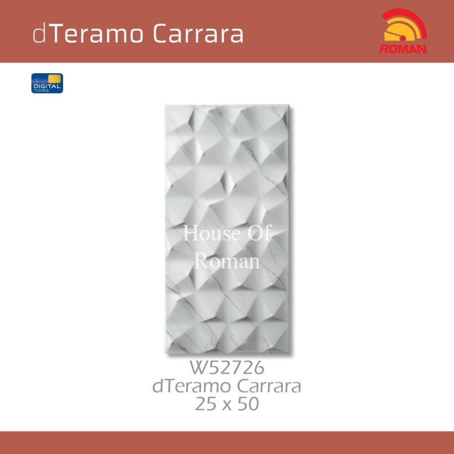 ROMAN KERAMIK dTeramo Carrara 25X50 W52726 ROMAN KERAMIK