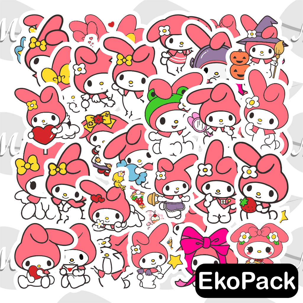 

(EkoPack) Stiker My Melody | Sticker buku journal aesthetic cute Pack Kartun Sanrio lucu HP laptop