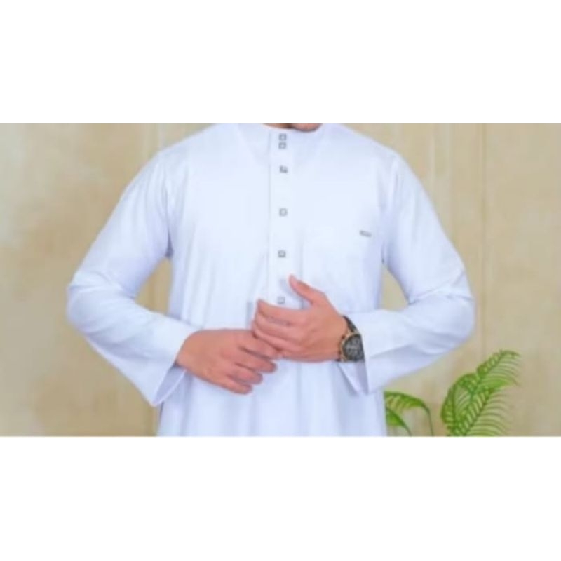 Jubah Al Haramain Series| Bahan Semi Wol| Lengan Non Manset| Size Dewasa