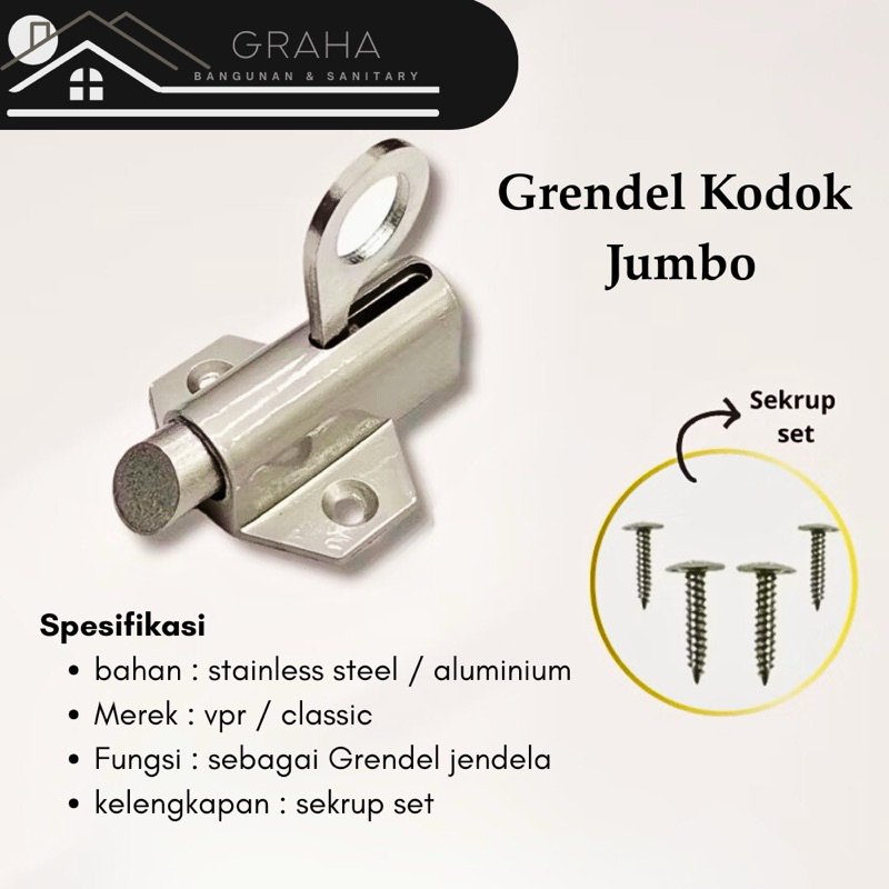 Grendel Kodok Bulat Besar / Spring Knife VPR