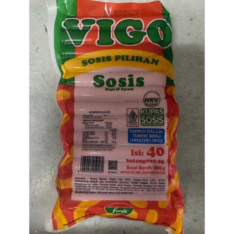 

Vigo sosis ayam&sapi isi 40pcs