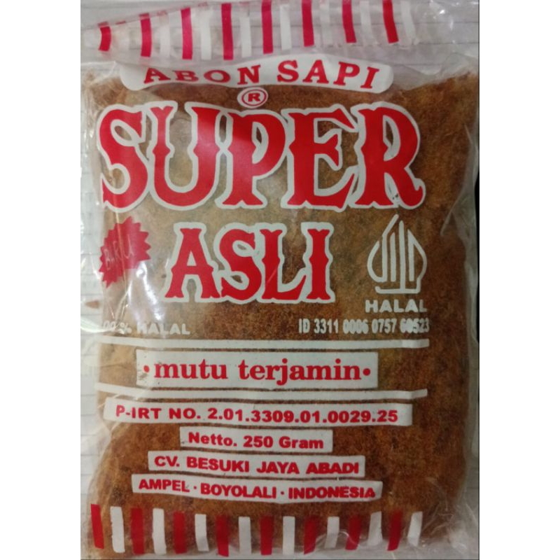 

abon sapi super asli Boyolali 250 gram