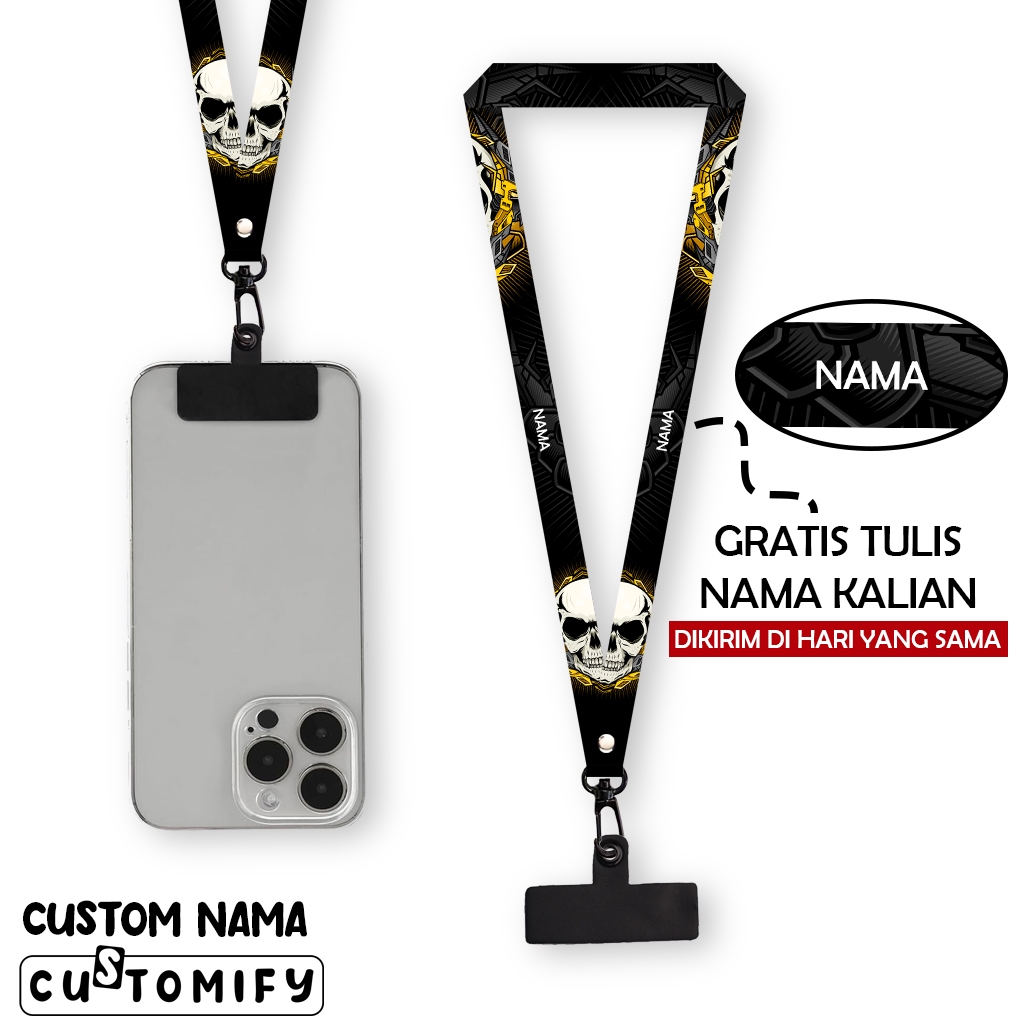 

Tali Lanyard Card Custom 1,5 cm Printing - Tali Lanyard Aesthetic Tambah Nama - Design 52