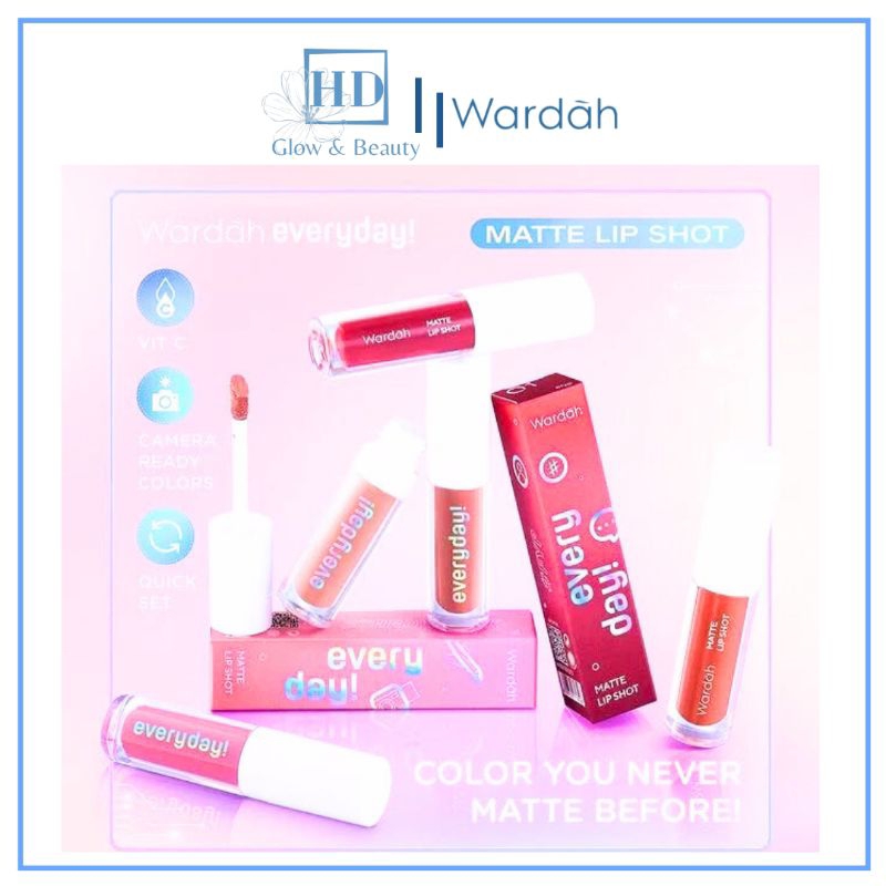 WARDAH EVERYDAY MATTE LIP SHOT, WARDAH LIP CREAM , MATTE LIPCREAM