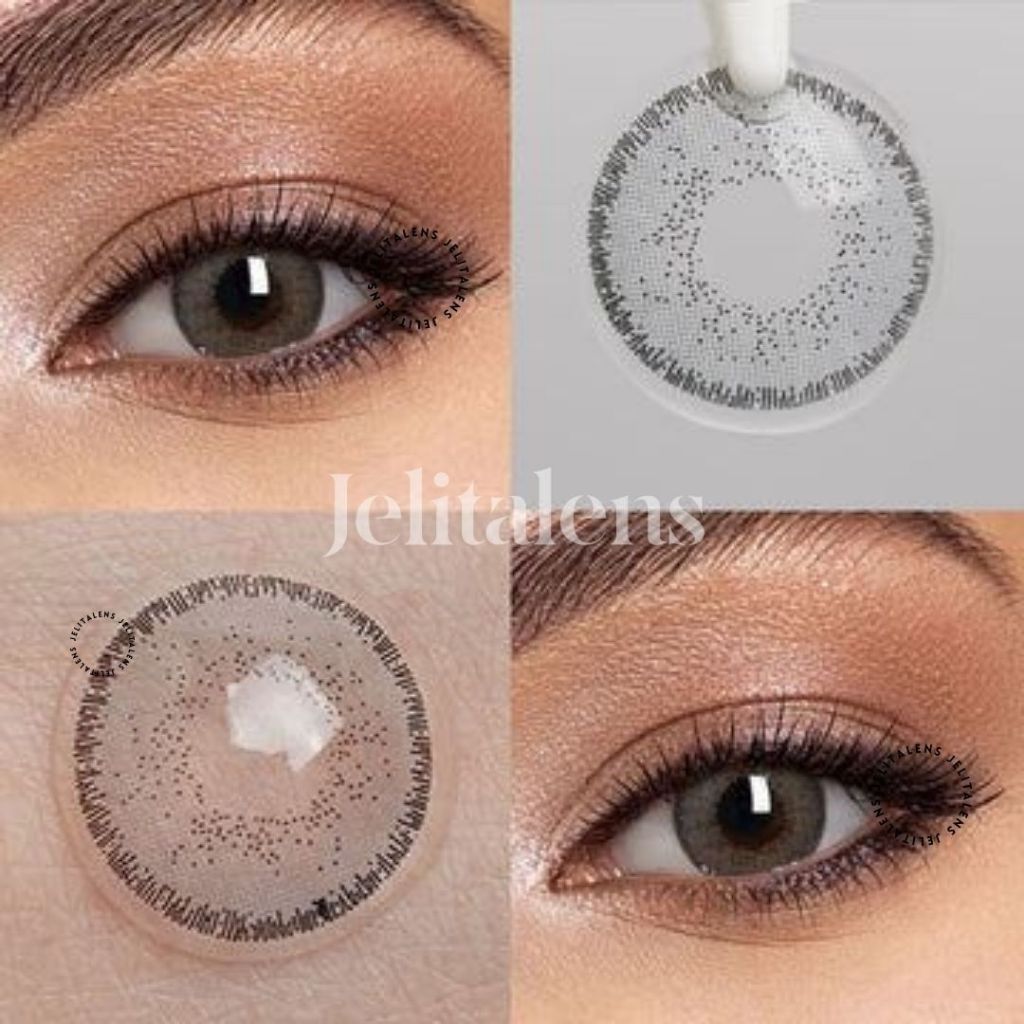 J10 Softlens Abu-Abu Soft Grey Limited 14,5 MM Normal Minus / Softlens Grey / Softlens Princess / So