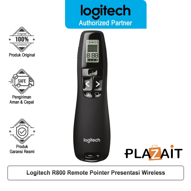 Logitech R800 Remote Pointer Presentasi Wireless Laser Hijau