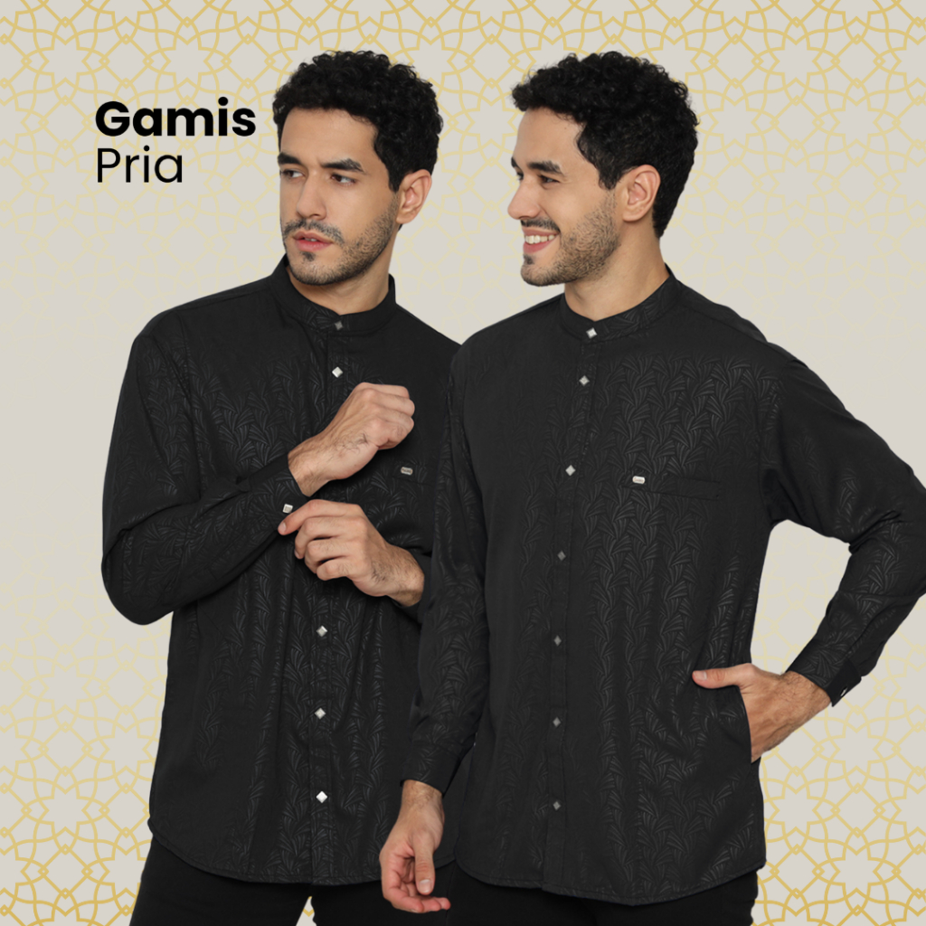 Baju Taqwa Lengan Panjang Bin Yahya Motif Abbas Busana Muslim Manset President - Gamis Pria