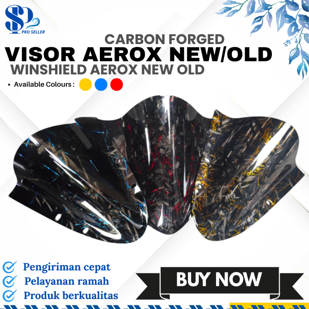 VISOR CARBON FORGED AEROX OLD NEW AEROX 155 AEROX VVA VISOR/WINDSHIELD CARBON MERAH BIRU GOLD AEROX