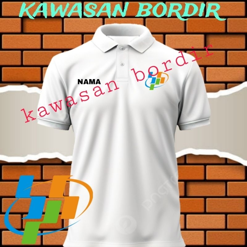 polo shirt BPS badan pusat statistik kaos bps baju bps seragam BPS badan pusat statistik full bordir