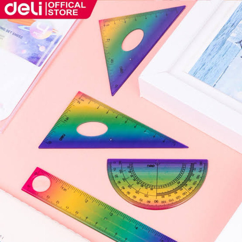 

Deli Stationery Ruler Set EH652 / penggaris