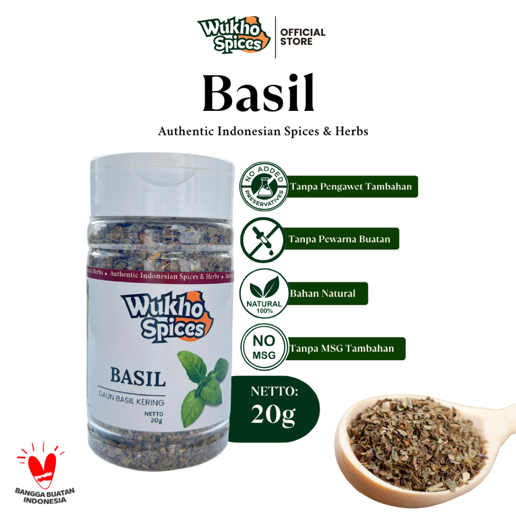 

Wukho Spices - Basil / Daun Basil Kering Bumbu Dapur