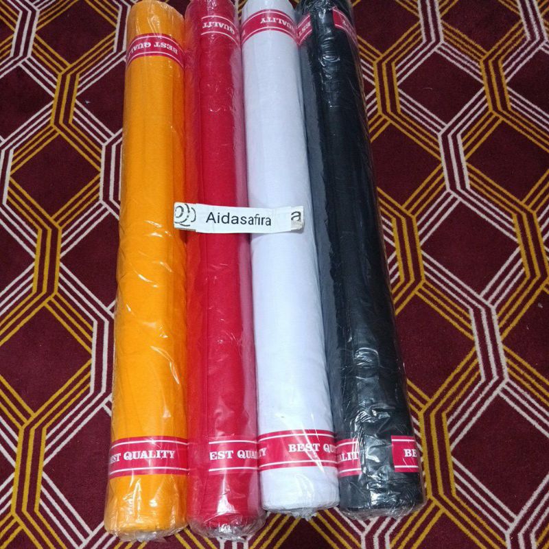 (1 METER)KAIN KUNING/KAIN PUTIH/KAIN HITAM/KAIN MERAH/KAIN ROL METERAN