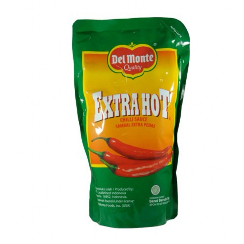 

delmonte saus sambal extra hot chilli pouch 1000 gr