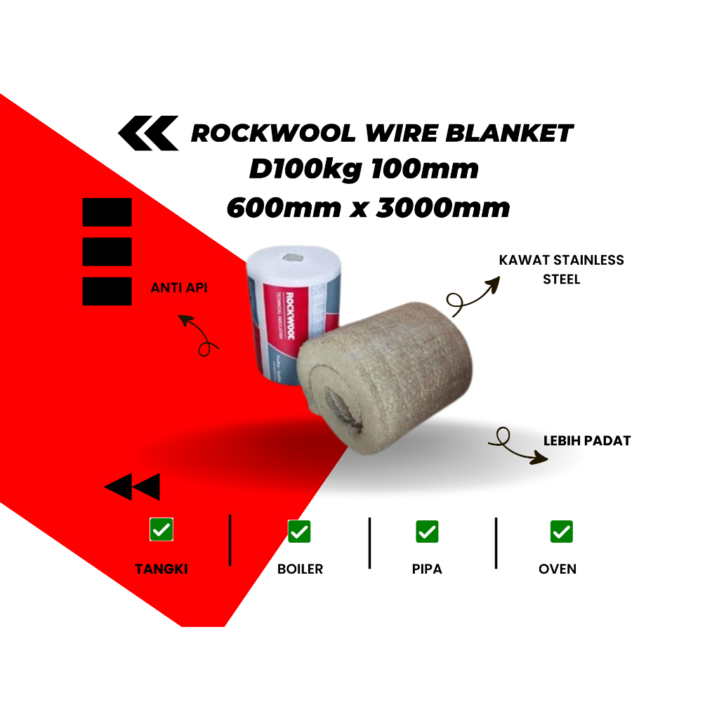 Rockwool Wire Blanket ProRox WM960SA | D100kg 10cm | Kawat