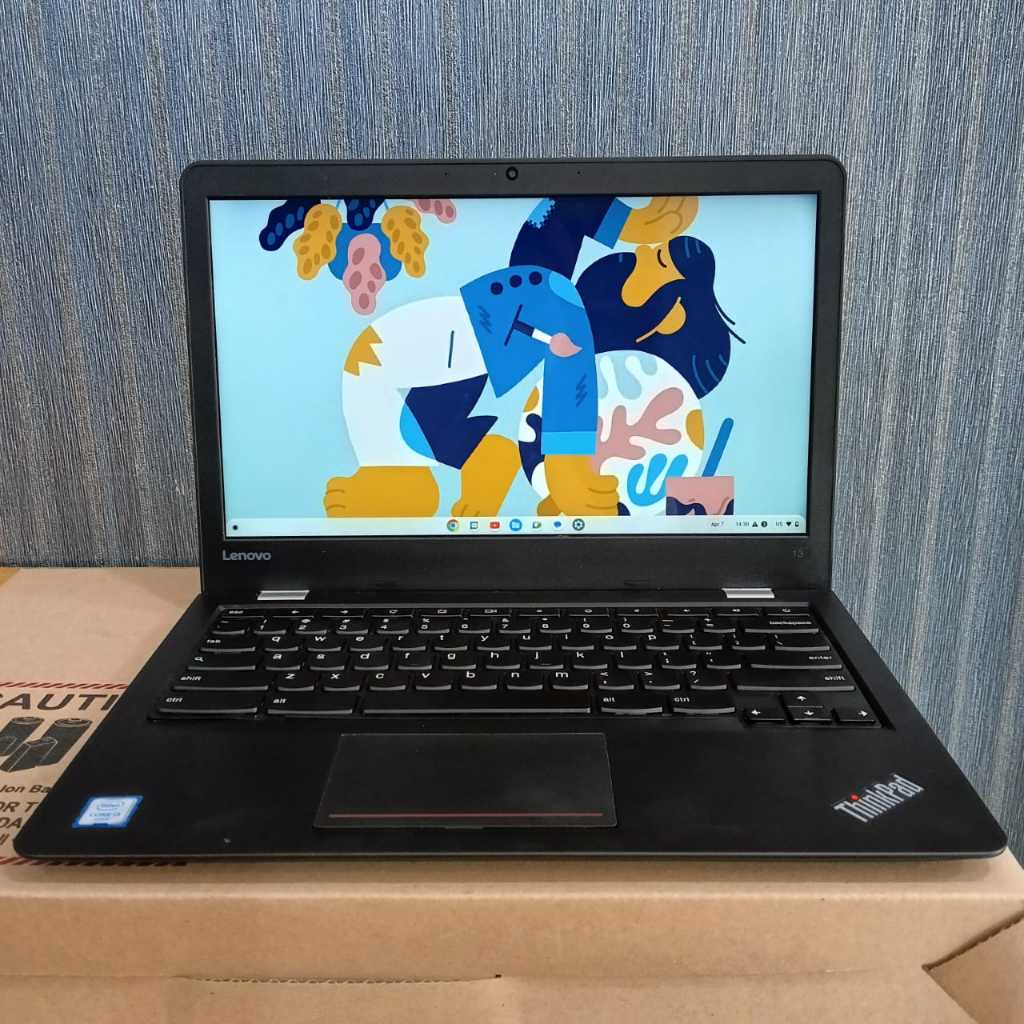 Lenovo Chromebook 13, #Touchscreen, Intel Core i3-6200U, 4/16GB, Black, BERGARANSI