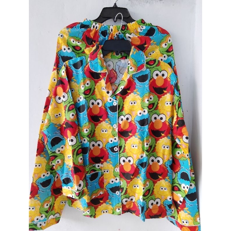 tebus murah set baju atasan wanita kemeja celana cewek inara army purple cantik murah bagus